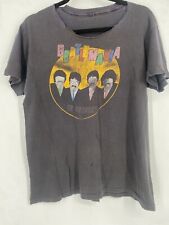 RARE Vintage 80s Beatles Concert Band Tee T Shirt Beatlemania Short Sleeve Black picture
