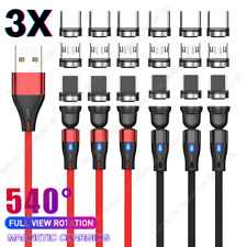 180+360° Rotate Magnetic Phone Cable Micro USB Type C Charger For iPhone Samsung picture