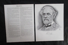 Civil War Print - Confederate General Robert E. Lee & Biography - FRAME 4 A GIFT picture