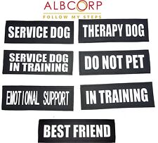 Reflective SERVICE DOG Patches,IN TRAINING,DO NOT PET, EMOTIONAL SUPPORT,THERAPY picture