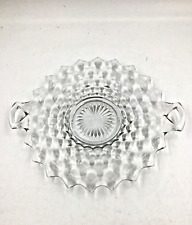 Fostoria Glass Co. AMERICAN 1915 - 1920s Clear Pressed Glass Handled Cake Plate picture
