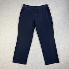 LL Bean Ultra Soft Sweatpants Womens Large Blue Straight Leg Cotton Drawstring picture