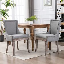 A&A Ultra Side Dining Chair, Thickened Fabric with Solid Wood Legs picture
