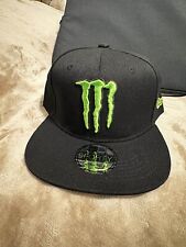 New Era Monster Energy Hat Cap One Size Black Green Snapback 9Fifty Adjustable picture