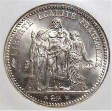 France: 1873-A Silver 5 Francs Gad-745a NGC MS-64. picture