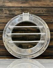 Vintage Old Antique Refurbish Solid Aluminum Round Porthole Window with Cage picture