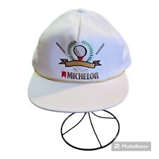 Vintage 80s Michelob Strap Back Embroidered Golf Hat/Cap Made in USA picture
