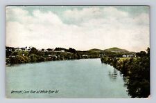 VT-Vermont, Conn River At White River Junction, Antique, Vintage c1909 Postcard picture