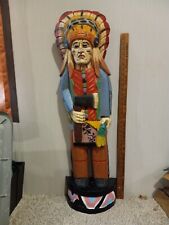 Hand Carved Wooden Cigar Store Indian 40