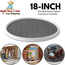 18 Inches Non-Skid Pantry Cabinet Lazy Susan Rotating Turntable Home Kitchen NEW picture