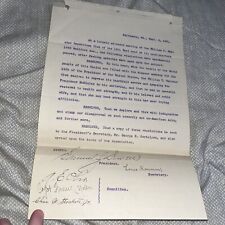 1901 Republican Club Of Baltimore Maryland McKinley Assassination Resolution picture