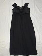MSRP $70 Ny Collection Plus Size Ruched Empire Maxi Dress Black Size 1X picture