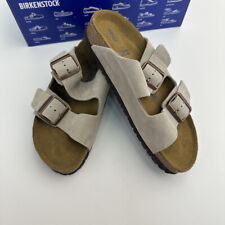 Birkenstock Arizona Taupe Suede Leather Soft Footbed New with box- Select Size picture