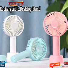 Portable Mini Hand-Held Small 3 Speed Cooler Cooling USB Rechargeable Desk Fan N picture