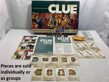 U-PICK 2002 Clue board game tokens cards weapons envelope detective sheet picture