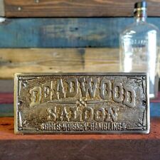 Deadwood Saloon Plaque Sign, Girls Whiskey Gambling, Man Cave Bar Shop Pub Decor picture