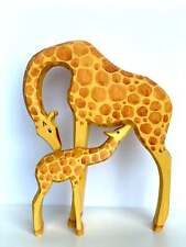 Tall Wooden Giraffe Toy set of 2 picture