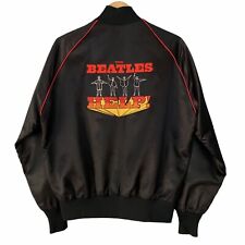 Vintage 1970s 70s The Beatles Black Help Embroidered Satin Jacket RARE FIND picture