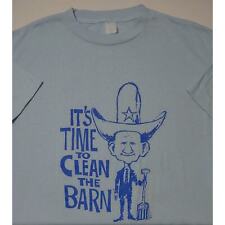 Vintage It's Time To Clean The Barn T-Shirt M Short Sleeve Blue Crew Neck Cotton picture