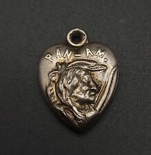 1901 Pan American Expo Native Pan-Am Puffy Heart Vintage Sterling Bracelet Charm picture