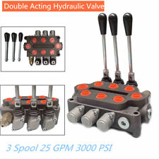 3 Spool 25 GPM Double Acting Hydraulic Valve Hydraulic Control Valve picture