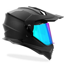 NWT DOT Dual Sport MX Motocross Helmet dirt bike ATV Matte Black Snowmobile  picture
