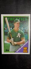 1988 TOPPS ALL-STAR ROOKIE #580 MARK McGWIRE ATHLETICS ERROR CARD. ULTRA RARE picture