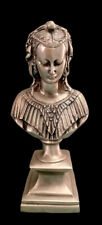 Bronze Bust Elegant Lady Classical Estate Art Nouveau Vintage Antique Figurin picture