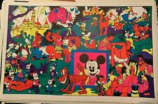 DISNEY AFTER DARK VINTAGE 1970's BLACKLIGHT HEADSHOP POSTER By WOLLY WOOD -NICE picture
