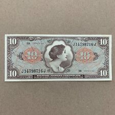 Post WW2 US MPC 10 Dollars Banknote Series 641 USA Currency United States WWII picture