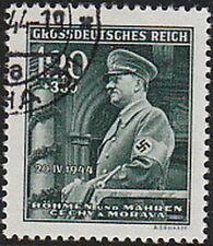 Stamp Germany Bohemia Czechoslovakia Mi 137 Sc B26 1940 WW2 Adolf Used picture