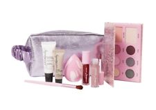 Ulta Beauty 8 Piece Lilac Gift Bag Lip Stain Primers Eye Palette Lipstick Sponge picture