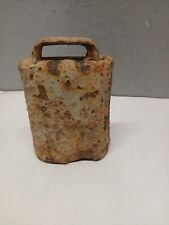 Antique Primitive Antique Early American Large Cow Bell Hand Forged Wrought Iron picture