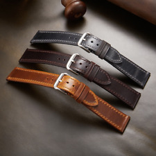 Vintage Genuine Leather Watch Straps Premium Mens Wrist Band 18/19/20/21/22mm picture