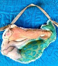 Mermaid OOAK Art Doll Hanging Soft Sculpture Hand Made picture