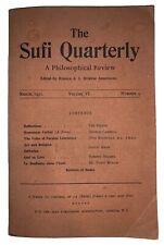 1931, THE SUFI QUARTERLY, A PHILOSOPHICAL REVIEW, VOL 6 NO 4, ISLAM, RELIGION picture