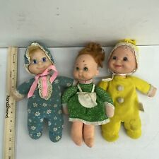 VTG LOT 3 1970s Mattel Baby Beans Bean Bag Plush Dolls Used Sold as is picture