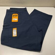 New Men's Carhartt 42 X 30 Loose Fit Canvas Utility Work Pants Navy Blue BN0151 picture