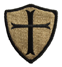 VELCRO® BRAND Fastener Morale HOOK PATCH Crusader Sheild Templar COYOTE 3