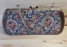 NEW YORK Antique Tyrolean French Victorian Rose Tapestry Style Purse Handbag  picture