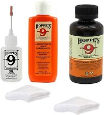 Hoppe's No. 9 Elite Gun Cleaning Kit Bore Cleaner, Lubricant Oil & Patches 1204 picture