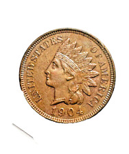 1904 Indian Head Cent Penny CHOICE BU *UNCIRCULATED* MS Red Brown Color picture