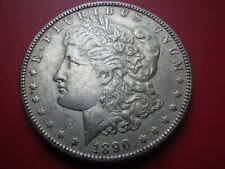 1890P MORGAN DOLLAR- AU/UNC-GOLD TONED BEAUTY-100% MS GRAM WT.- GREAT EYE APPEAL picture