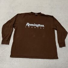 Vintage Remington Country Long Sleeve T-Shirt Adult Mens Extra Large XL Brown picture