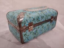 Mini Traincase/Pocket Book Handbag Aqua Blue Vintage 1960s picture