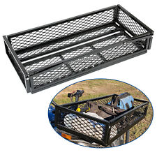 Front For  ATV Drop Cargo Basket Rack Storage Carrier Kit Universal Steel Black picture