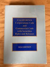 2024 California Corporations Code and Commercial Code With Securities Rules Book picture