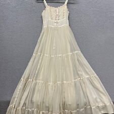 Gunne Sax Dress Womens 9 Romantic Renaissance Bridal Boho Cottagecore Victorian picture