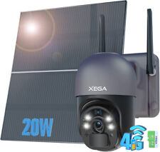 Xega 4G LTE Cellular Security Camera Outdoor with 20W Solar Panel & 64GB SD Card picture
