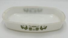 Vintage Federal Glass Ovenware Friendship Pattern Loaf Dish Rooster EUC MCM 11” picture